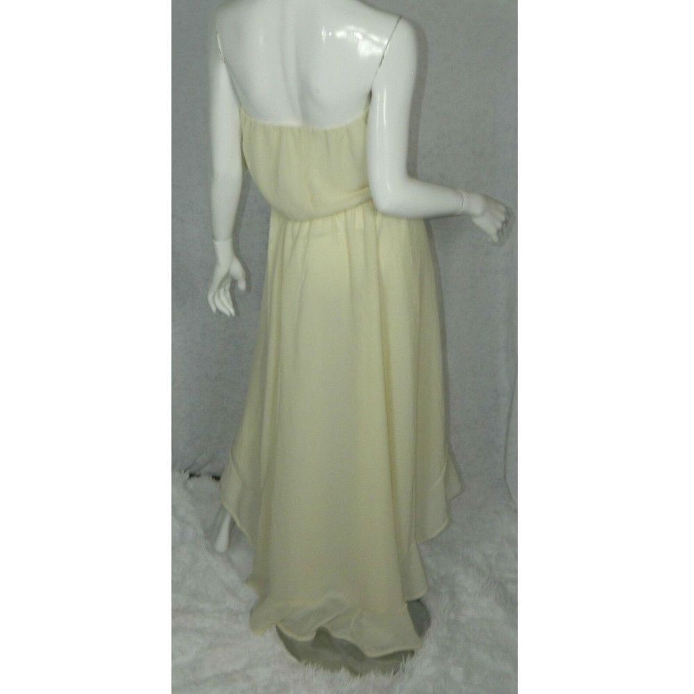 Roxberi Ruffle‎ Strapless High Low Maxi Dress Sz S - Picture 2 of 8